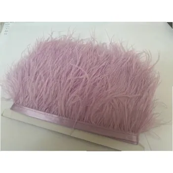 Výtvárné potřeby Prýmek z pštrosího peří 6-8 cm, světle fialový