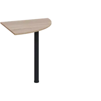 Stolová podnož ES 27 - 7 deska spojovací, kovová podnož černá, síla desky 25 mm, široká 700 mm, dub bardolino