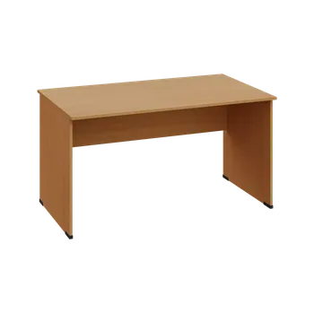 Psací stůl EPL 28 - 14 stůl kancelářský, dřevěná podnož, deska 25 mm, široký 1400 mm, buk Royal