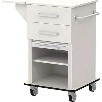 VIZITA 01 R mobilní vozík vizitový, korpus šedý, čílka šedá