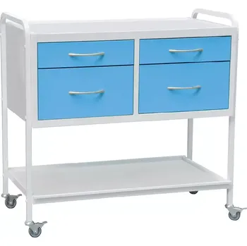 OV - 94 vozík 4-zásuvkový, šířka 900 mm, bílý/modrý
