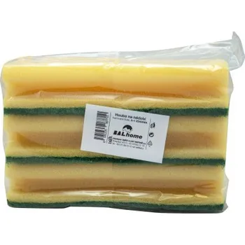 Houbička BALhome houbičky na nádobí tvarované žluté 5+1 ks