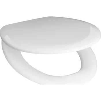 Koupelnové sedátko WC sedátko s poklopem, duroplast, Slowclose, plastové úchyty Zeta Bílá H8932760000001