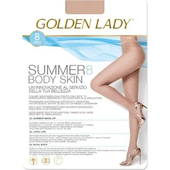 Dámské punčochy Dámské punčochové kalhoty Golden Lady Summer Body Skin 8 den 5-XL the/odc.béžová 5-XL
