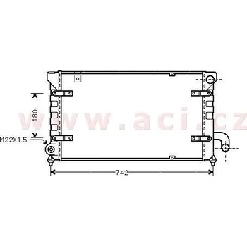 Sahara klimatizace chladič 1.6i 8V (+AC), 1.8i 8V (+AC), 2.0i 8V (+AC), 1.9D (+AC), 1.9TD (+AC) [675*305*34]