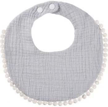 Bryndák Mušelínový bryndák s krajkou světle modrá