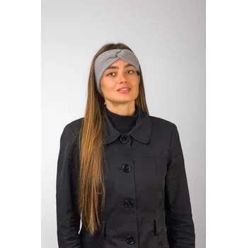 Čelenka VFstyle Pletená čelenka Elegant šedá