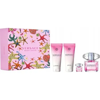 Kosmetická sada Versace Bright Crystal Set - EDT 90 ml + sprchový gel 100 ml + tělové mléko 100 ml + EDT 5 ml Dárková sada