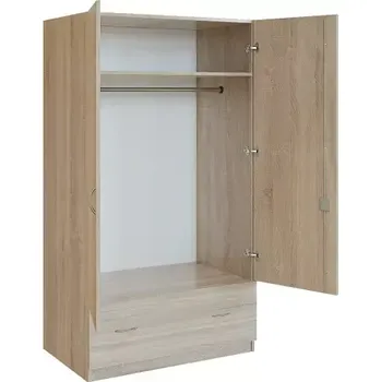 Šatní skříň Q 24-100 skříň šatní, 2-dveřová, 1800x1000x600 mm, dub bardolino