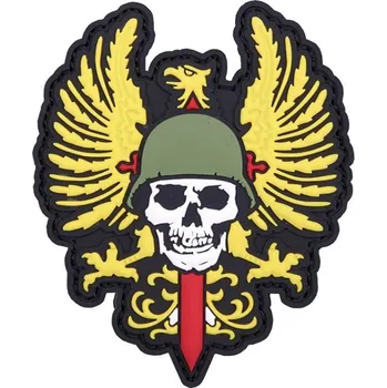 Nášivka 101. INC Nášivka lebka Španělsko 3D PVC velcro suchý zip