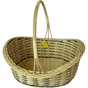 Axin Trading s.r.o. Košík s uchem modré proutí 35 x 30 x 17 cm