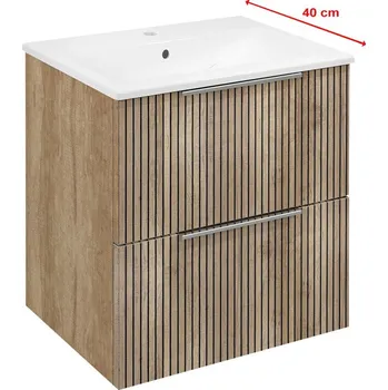 Koupelnový nábytek Sapho Cirasa Umyvadlová skříňka 48x54x39cm, dub alabama strip, CR492-2322