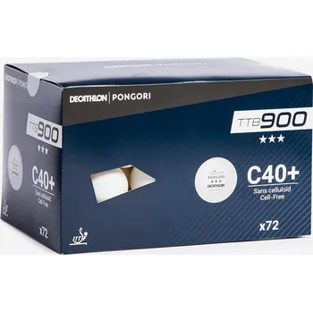 Stolní tenis PONGORI Míček na stolní tenis 900***C 40+ bílý 72 ks BÍLÁ