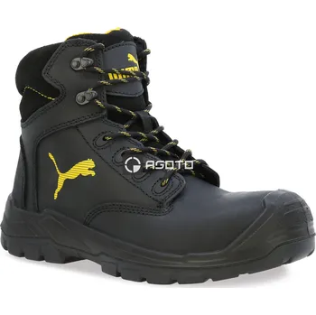 Pracovní obuv PUMA Borneo mid S3 HRO černá pánská pracovní obuv 44