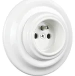 Elhard KV6000W Keramik zásuvka - kulatá, bílá - komplet