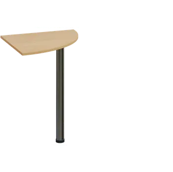 Stolová podnož ES 26 - 6 deska spojovací, kovová podnož chrom, síla desky 25 mm, široká 600 mm, javor horský