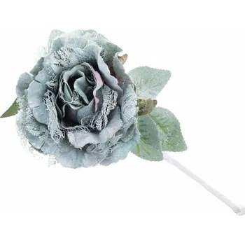 umělá květina Květ pivoňka s listem, zelená, stonek, bal. 6 ks