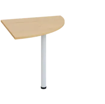 Stolová podnož LS 28 - 8 deska spojovací, kovová podnož bílá, síla desky 25 mm, široká 800 mm, javor horský