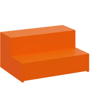 Schůdek QLK 05 schůdky k lehátku, široké 700 mm, pomeranč