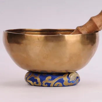 Tibetská mísa 1440 g - průměr 22.5 cm, ručně tepaná, tón F, s paličkou a podložkou v ceně