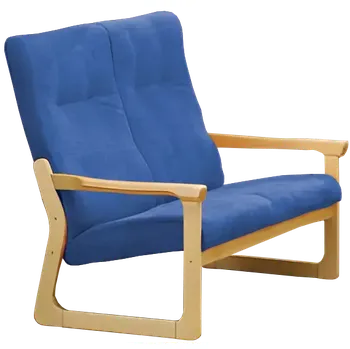 Sedací souprava BE - 2 dvojkřeslo, koženka HOLY N 1 - koženka modrá