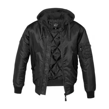 Pánská casual bunda Pánská zimní bunda MA1 Sweat Hooded, Brandit, Černá, 4XL