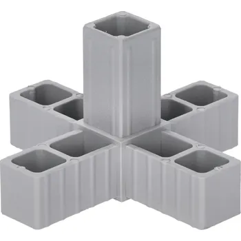 Stavební profil Plastová spojka - 5-nohý kus vhodný do profilu velikosti 20x20x1,5 mm