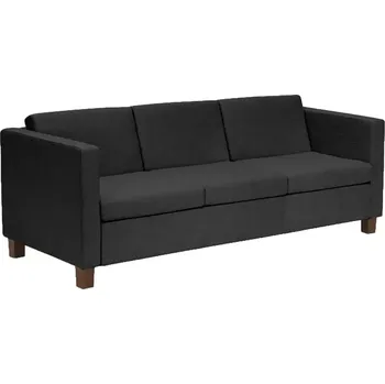 Sedací souprava BOGA - 3 sedací souprava, koženka BLOOM B 08 - koženka černá