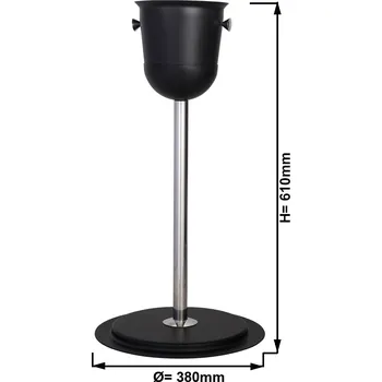 Vinotéka G.Gastro Chladicí stojan na víno/šampaňské - černý