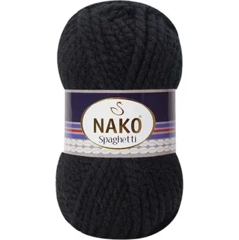 Příze Pletací příze Nako Spaghetti 217 - černá