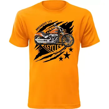 Pánské tričko Harley Davidson BREAKOUT 117 oranžové