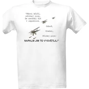 Tričko s potiskem Napalm - Bílé pánské