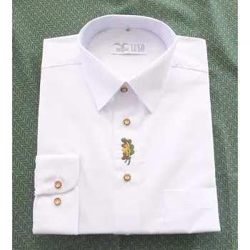 Pánská košile Košile LUKO 112133 bílá, dlouhý rukáv vel. 37