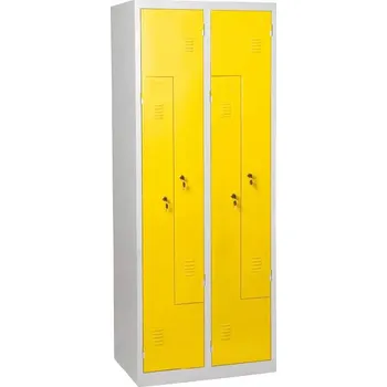 Šatní skříň JP - 80 Z skříň šatní 1850x800x500 mm, 4-dílná, šedá/žlutá