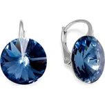 Náušnice tmavě modré Rivoli se Swarovski Elements Sweet Candy K112212M Montana 12 mm