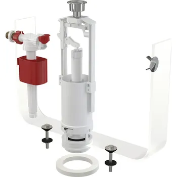 WC sada Alcadrain SA2000K Univerzální wc splachovací souprava pro keramické nádržky se STOP tlačítkem, boční napouštění