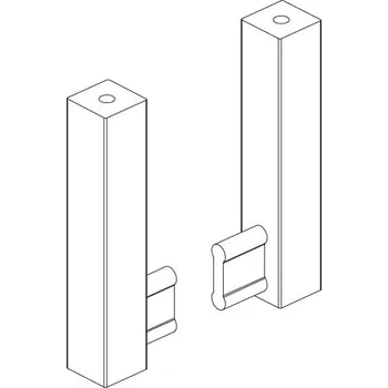 Nábytkové kování VERTIKO držák šatní tyče, šedá (VERTIKO držák šatní tyče, šedá)