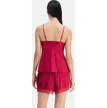 Dámské pyžamo Dorina Pyžamové šortky Pure Silk DCSH0002SK002 Červená Regular Fit XL