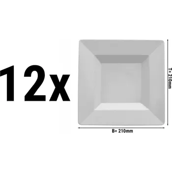 Talíř G.Gastro (12 Kusů) TEOS - Talíř hluboký 21 x 21 cm
