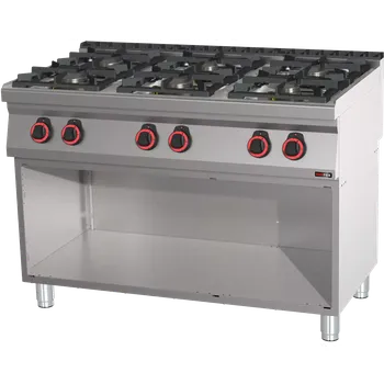 Sporák Sporák plynový 6x hořák s podestavbou | REDFOX - SP 70/120 G