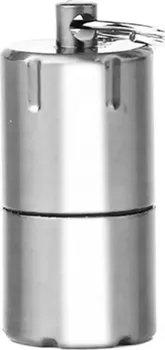 Zapalovač Benzínový mini zapalovač/přívěsek 3 x 1 cm stříbrný