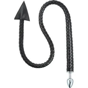 Anální kolík LateToBed BDSM Line Weave Devil Tail Butt Plug Black