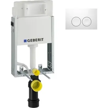 Klozet GEBERIT SET KOMBIFIXBasic včetně ovládacího tlačítka DELTA 21 BI 110.100.00.1 21BI