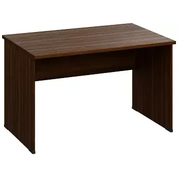 Psací stůl LP 28 - 12 stůl kancelářský, dřevěná podnož, deska 25 mm, široký 1200 mm, ořech královský
