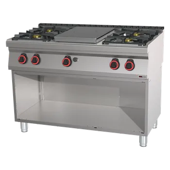 Sporák Sporák tálový plynový 5x hořák s podestavbou | REDFOX - STP 70/120 G