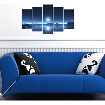 Obraz ASIR Obraz na MDF 5ks LEDOVEC 20 x 60 cm (1) 20 x 50 cm (2) 20 x 40 cm (2)