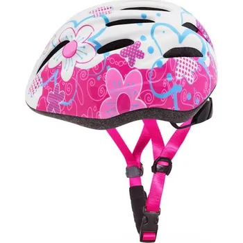 Cyklistická přilba Etape – dětská přilba na kolo REBEL, bílá růžová modrá velikost přilby: XS/S 48-54 cm