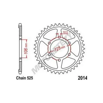 Řetězová sada pro motocykl Rozeta TRIUMPH 1200 Bonneville T120 rok 16-22