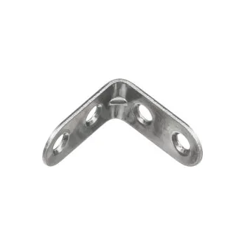 Nábytkové kování STRONG Úhelník 30x30mm s prolisem zinek bílý (STRONG Úhelník 30x30mm s prolisem zinek bílý)