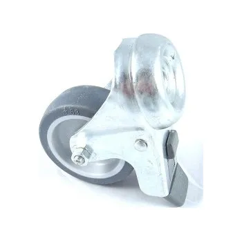 Pojezdové kolečko Přístrojové kolečko pr. 63 s brzdou, šedý PP -- Doprodej